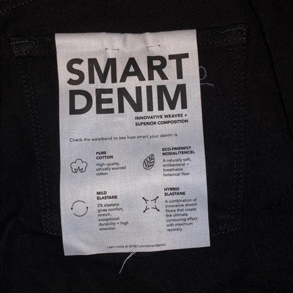 DL1961 Emma Power Legging Jeans stretch denim black size 25 - Picture 6 of 8